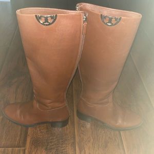 Tory Burch Brown Knee High Riding Boots